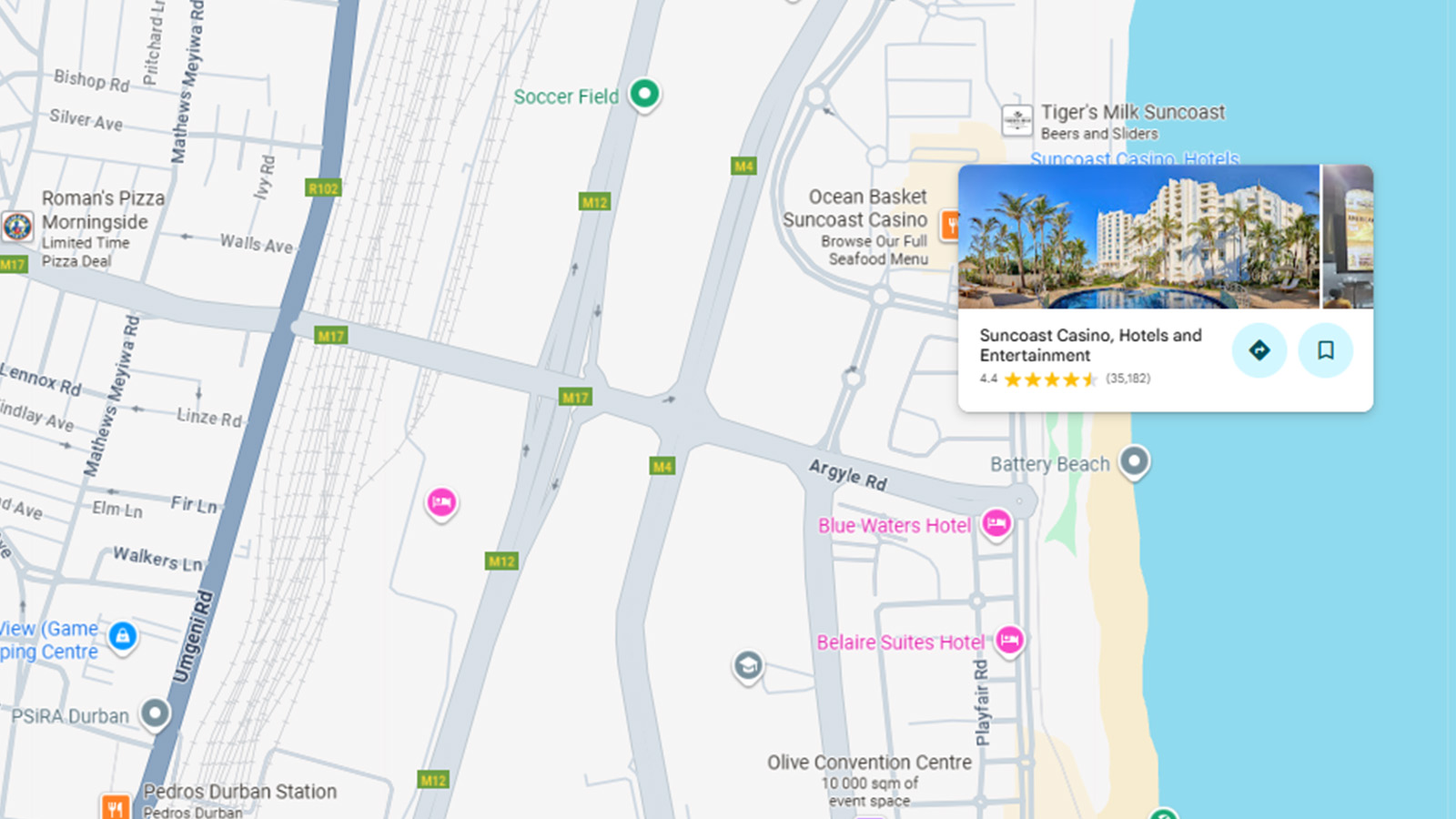 Route preview map